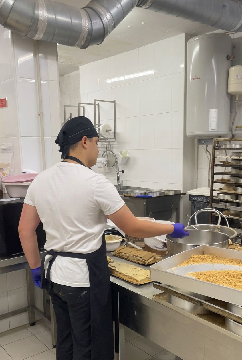 Produção diária de bolos frescos na fábrica dos Bolos da Marta em Gondomar