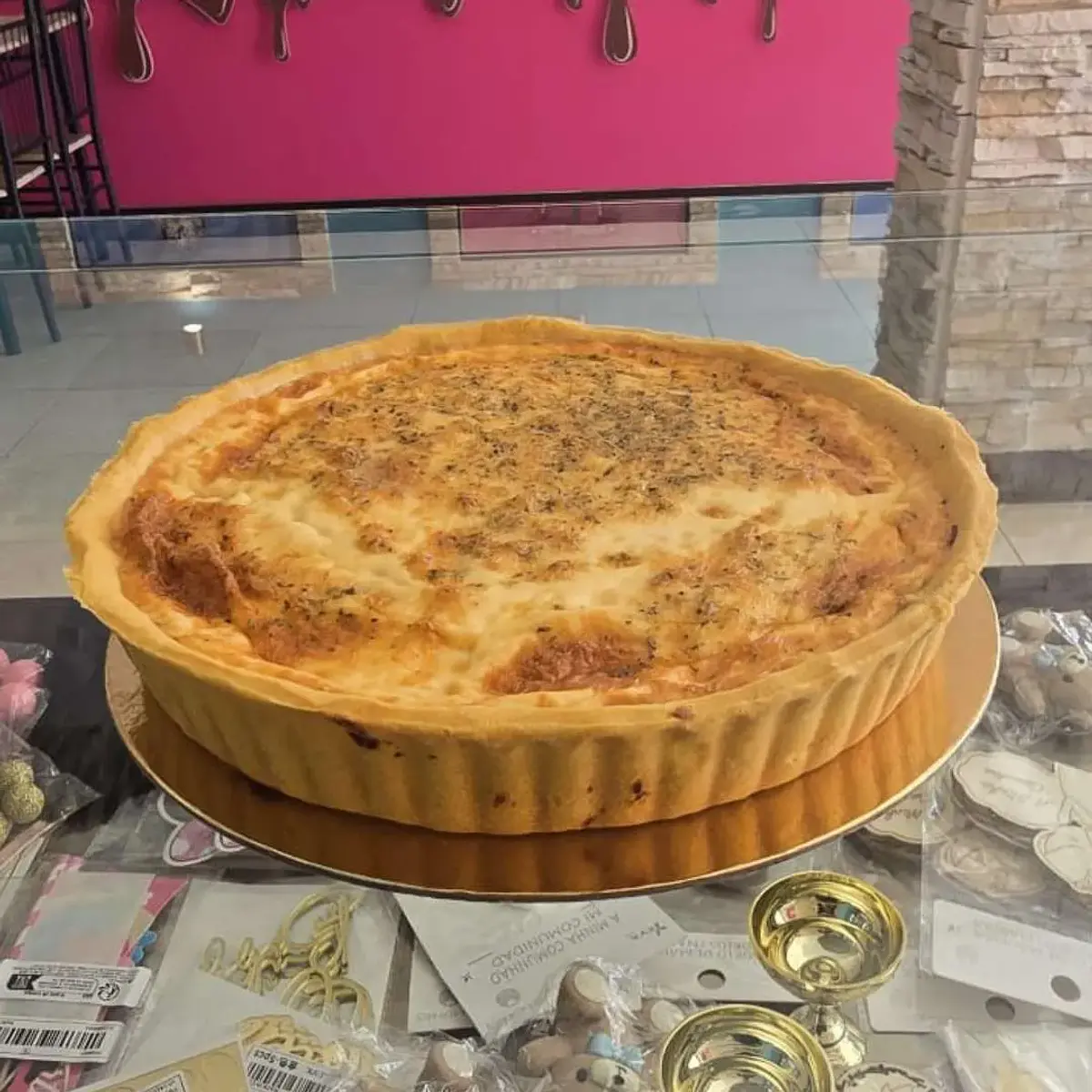 Quiche de Queijo, Bacon e Fiambre